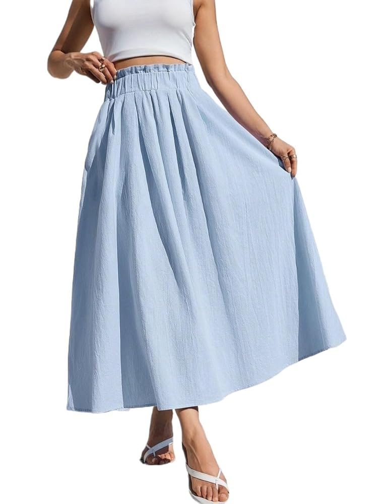 トップス SUNDAYS BEST BORDER POCKET/LIGHT BLUE M Bardot Contrast Lace Top And Maxi Skirt Co-Ord Set In Blue